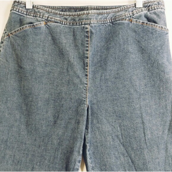 Ann Taylor Jeans Women's 12 Side Zip Flat Waistband Flat Pockets Straight Blue - Picture 1 of 11